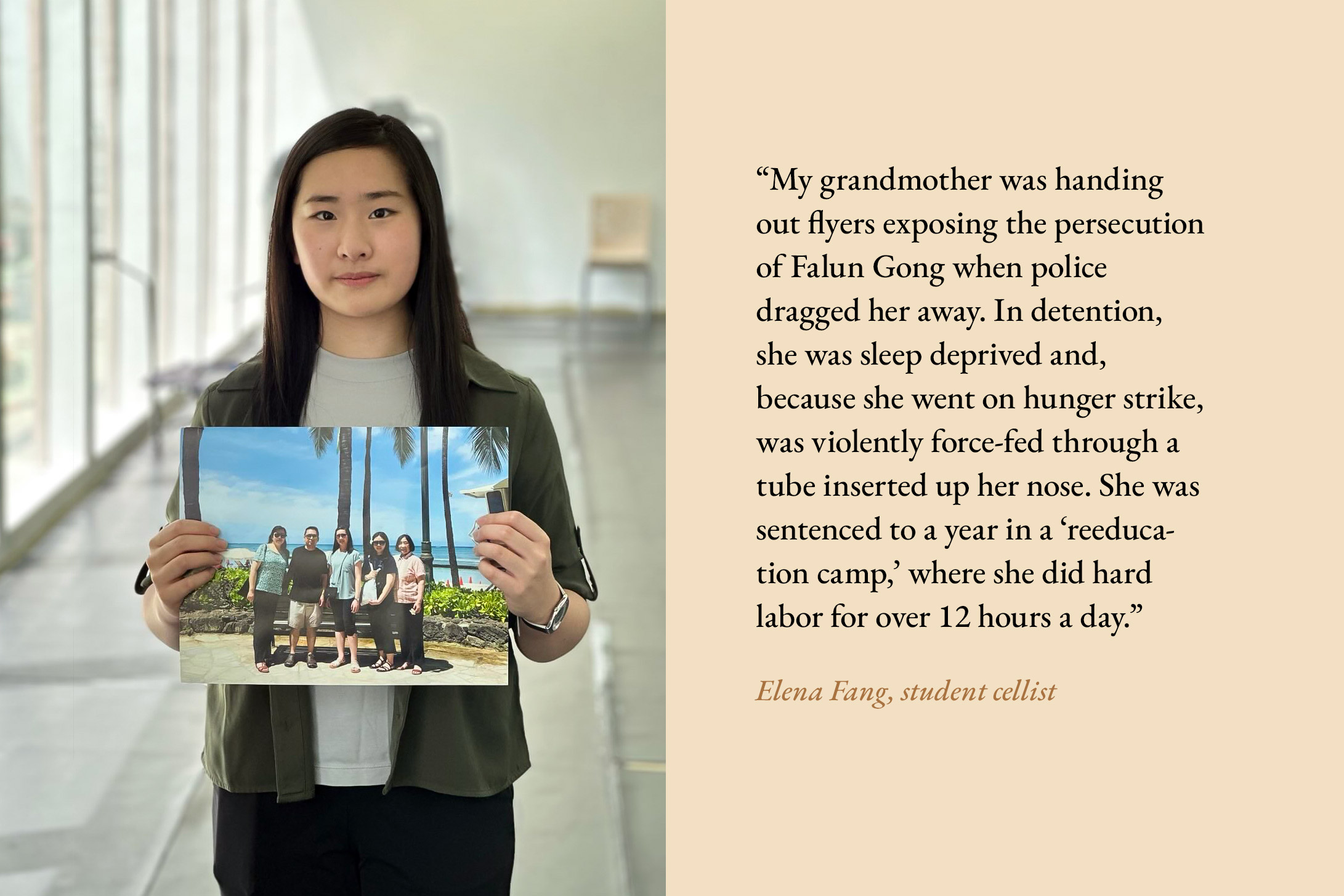 In their own words: <a target='_blank' href='https://www.shenyuncommunity.org/post/elena-fang'>read student cellist Elena Fang's story here</a>